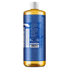 Dr. Bronner's Hemp Peppermint Pure Castile Soap 25 Oz back view