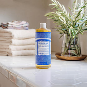 Dr. Bronner's Hemp Peppermint Pure Castile Soap 25 Oz side view