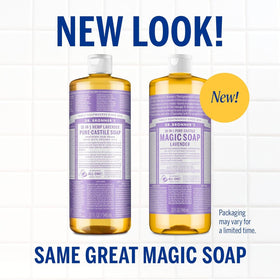 Dr. Bronner's Lavender Pure-Castile Liquid Soap 32 oz back view