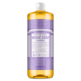 Dr. Bronner's Lavender Pure-Castile Liquid Soap 32 Oz front view