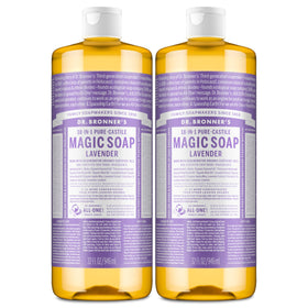 Dr. Bronner's Lavender Pure-Castile Liquid Soap 32 oz front view