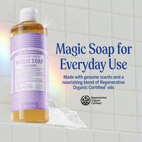 Dr. Bronner's Lavender Pure-Castile Liquid Soap back view