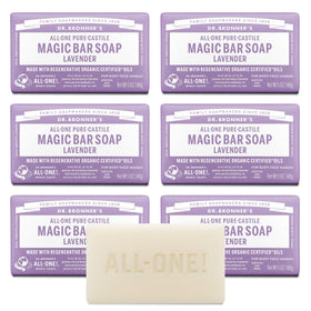 Dr. Bronner's Lavender Pure-Castile Soap Bar front view