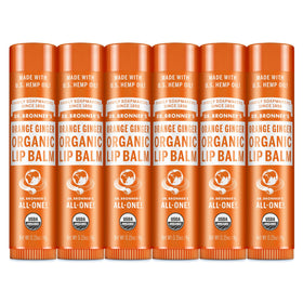 Dr. Bronner's Organic Lip Balm 6-Pack in packaging