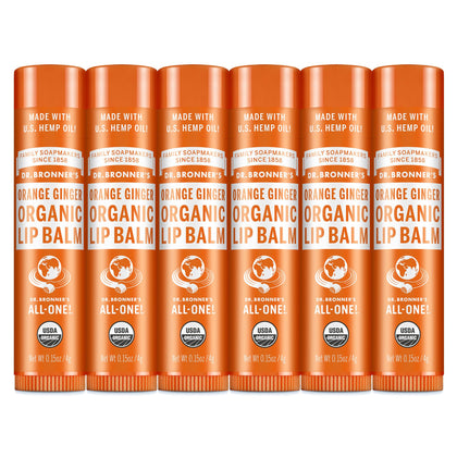 Dr. Bronner's Organic Lip Balm 6-Pack in packaging