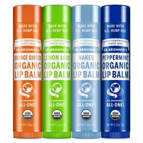 Dr. Bronner's Organic Lip Balm Variety Pack with four flavours