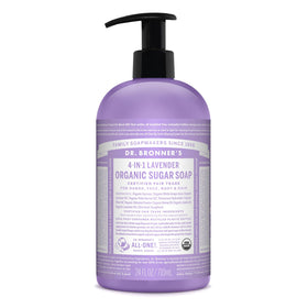 Dr. Bronner's Organic Sugar Soap Lavender 24 oz front view