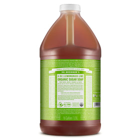 Dr. Bronner's Organic Sugar Soap Lemongrass 64 oz front view