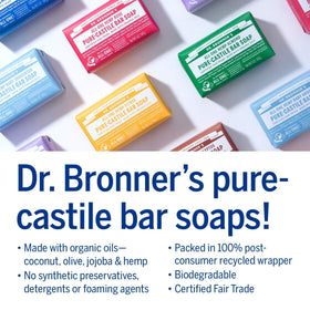 Dr. Bronner's Peppermint bar soap close-up