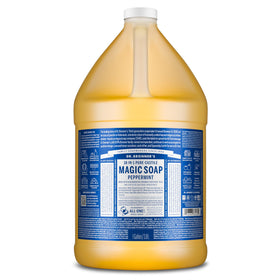 Dr. Bronner's Peppermint Pure-Castile Liquid Soap 1 Gallon front view
