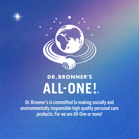 Dr. Bronner's Peppermint Pure-Castile Liquid Soap with bubbles