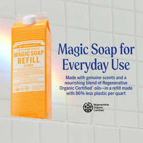 Dr. Bronner's Pure-Castile Liquid Refill Citrus side view