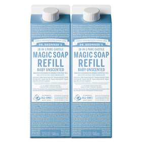 Dr. Bronner's Pure-Castile Liquid Soap 2-Pack Unscented 32 oz front view