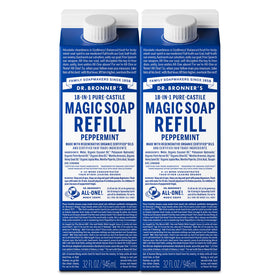 Dr. Bronner's Pure-Castile Liquid Soap 32 oz Peppermint front view