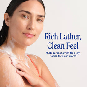 Dr. Bronner's Pure-Castile Liquid Soap being poured into a dish