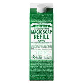 Dr. Bronner's Pure-Castile Liquid Soap Refill Almond 32oz front view