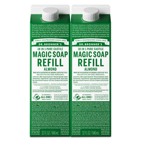 Dr. Bronner's Pure-Castile Liquid Soap Refill Almond 32oz front view