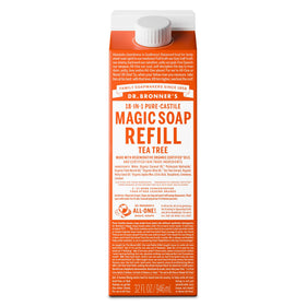 Dr. Bronner's Pure-Castile Liquid Soap Refill Tea Tree 32oz front view