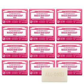Dr. Bronner's Pure-Castile Magic Bar Soap 12 pack in Rose