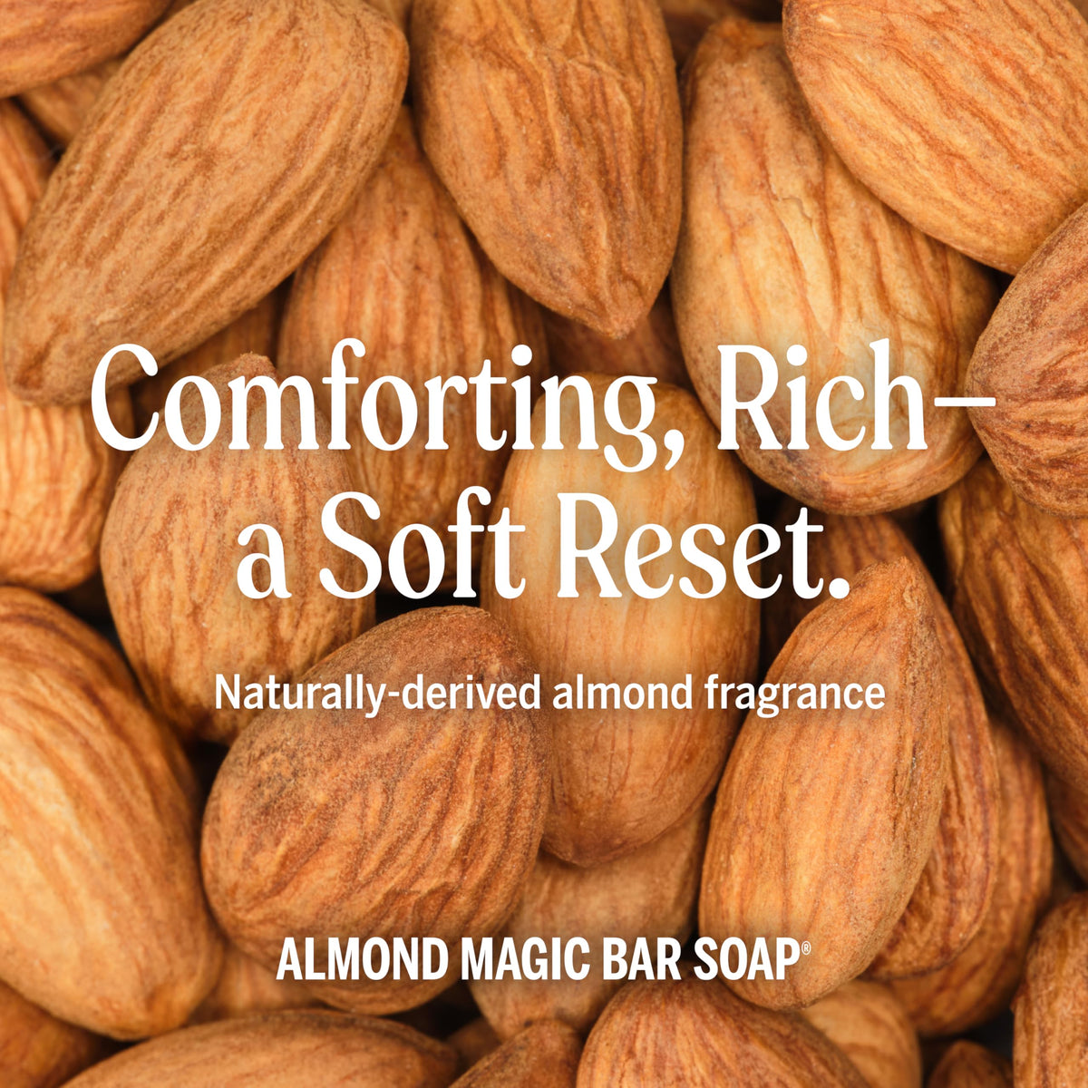 Dr. Bronner's Pure-Castile Magic Bar Soap Almond 5 oz in a bathroom setting