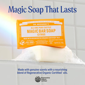 Dr. Bronner's Pure-Castile Magic Bar Soap Citrus packaging