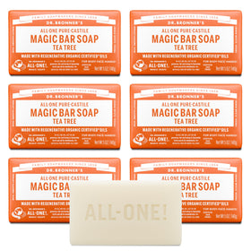 Dr. Bronner's Pure-Castile Magic Bar Soap Tea Tree front view