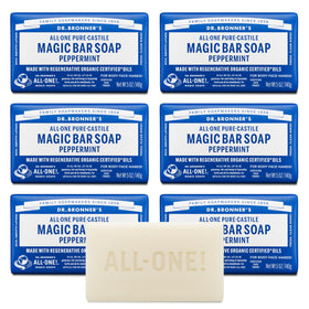 Dr. Bronner's Pure-Castile Magic Soap Bar Peppermint front view