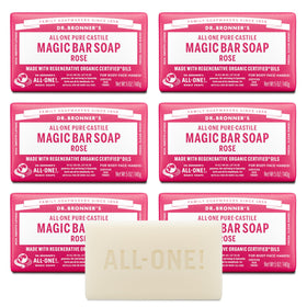 Dr. Bronner's Pure-Castile Magic Soap Bars Rose 5 oz front view