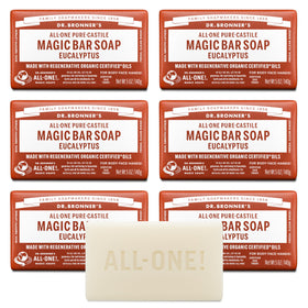 Dr. Bronner's Pure-Castile Soap Bar Eucalyptus front view
