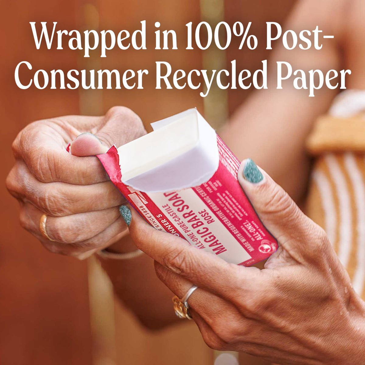 Dr. Bronner's Pure-Castile soap bars arranged neatly