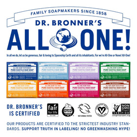Dr. Bronner's Rose bar soap close-up