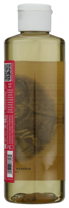 Dr. Bronner's Rose Castile Liquid Soap 236ml back view