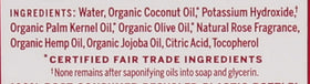 Dr. Bronner's Rose Castile Liquid Soap 236ml label close-up
