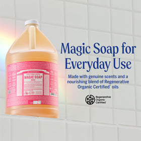 Dr. Bronner's Rose Pure-Castile Liquid Soap 1 Gallon back view