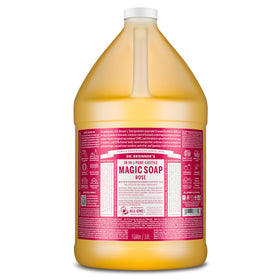 Dr. Bronner's Rose Pure-Castile Liquid Soap 1 Gallon front view