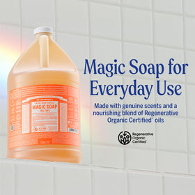 Dr. Bronner's Tea Tree Pure-Castile Liquid Soap 1 Gallon side view