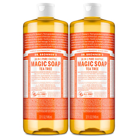 Dr. Bronner's Tea Tree Pure-Castile Liquid Soap 32 oz front view