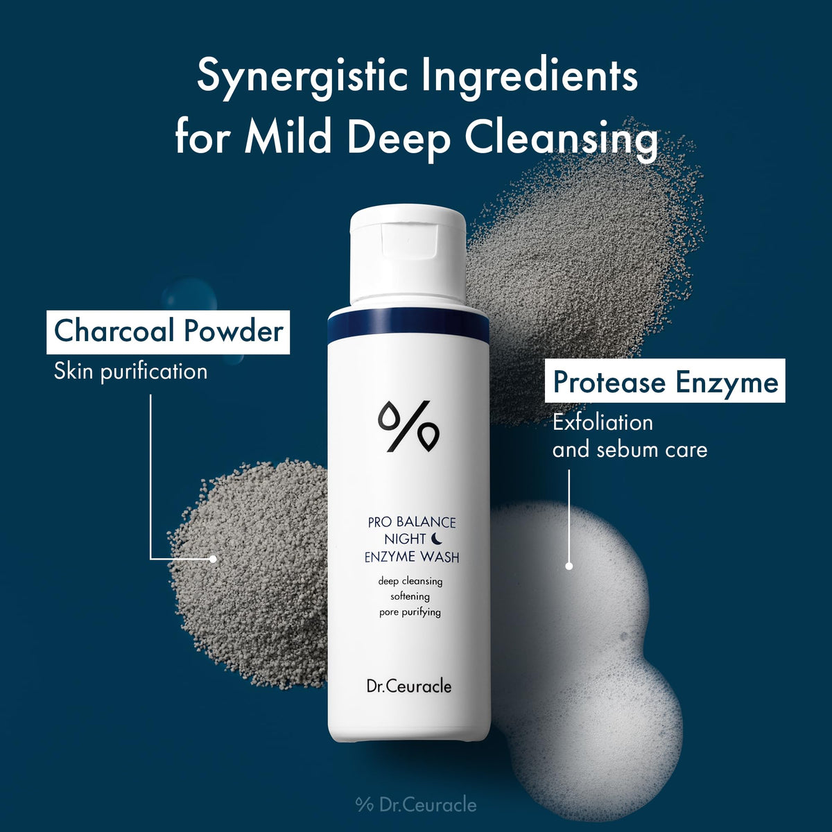 Dr.Ceuracle Pro Balance Enzyme Powder Face Wash in use
