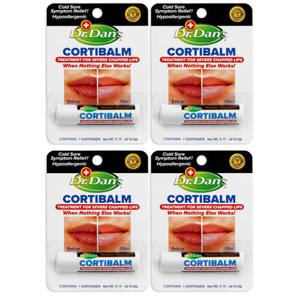 Dr. Dan's Cortibalm 4 Pack front view with packaging