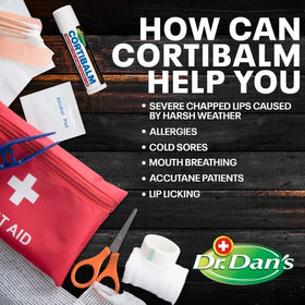 Dr. Dan's Cortibalm 5 Pack displayed on a table