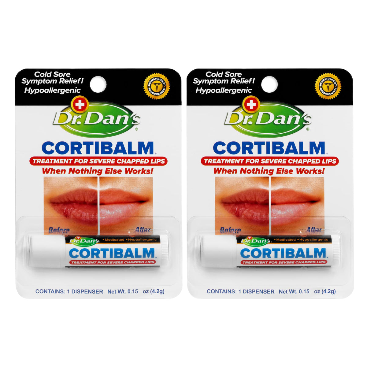 Dr. Dan's Cortibalm Hydrating Lip Balm front view 18g