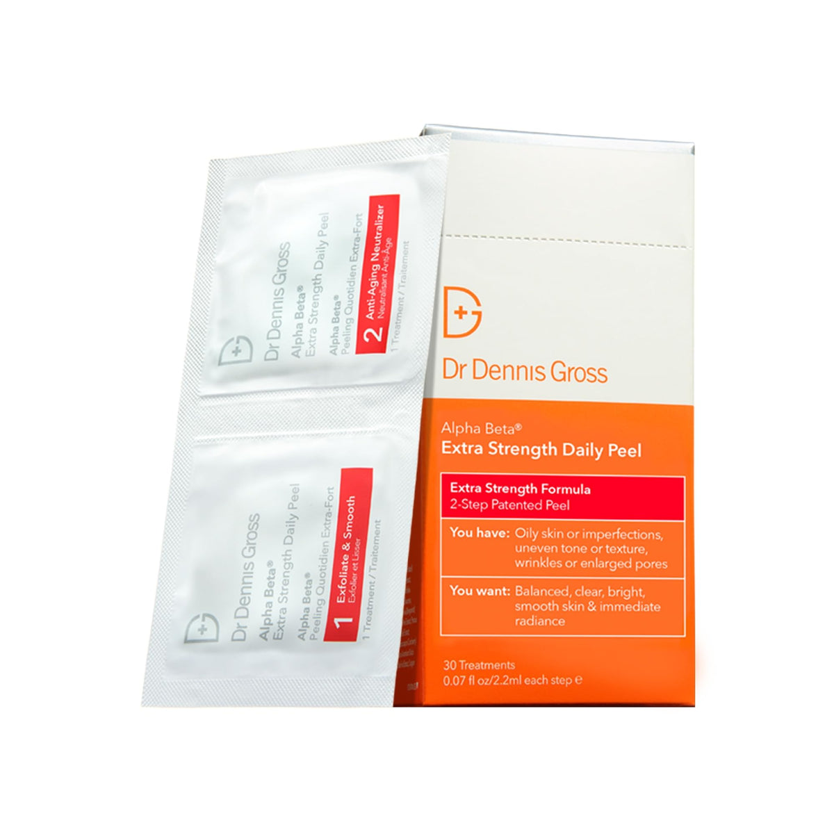 Dr Dennis Gross Alpha Beta Daily Peel packaging front view