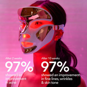 Dr Dennis Gross DRx SpectraLite FaceWare Pro LED Face Mask in use