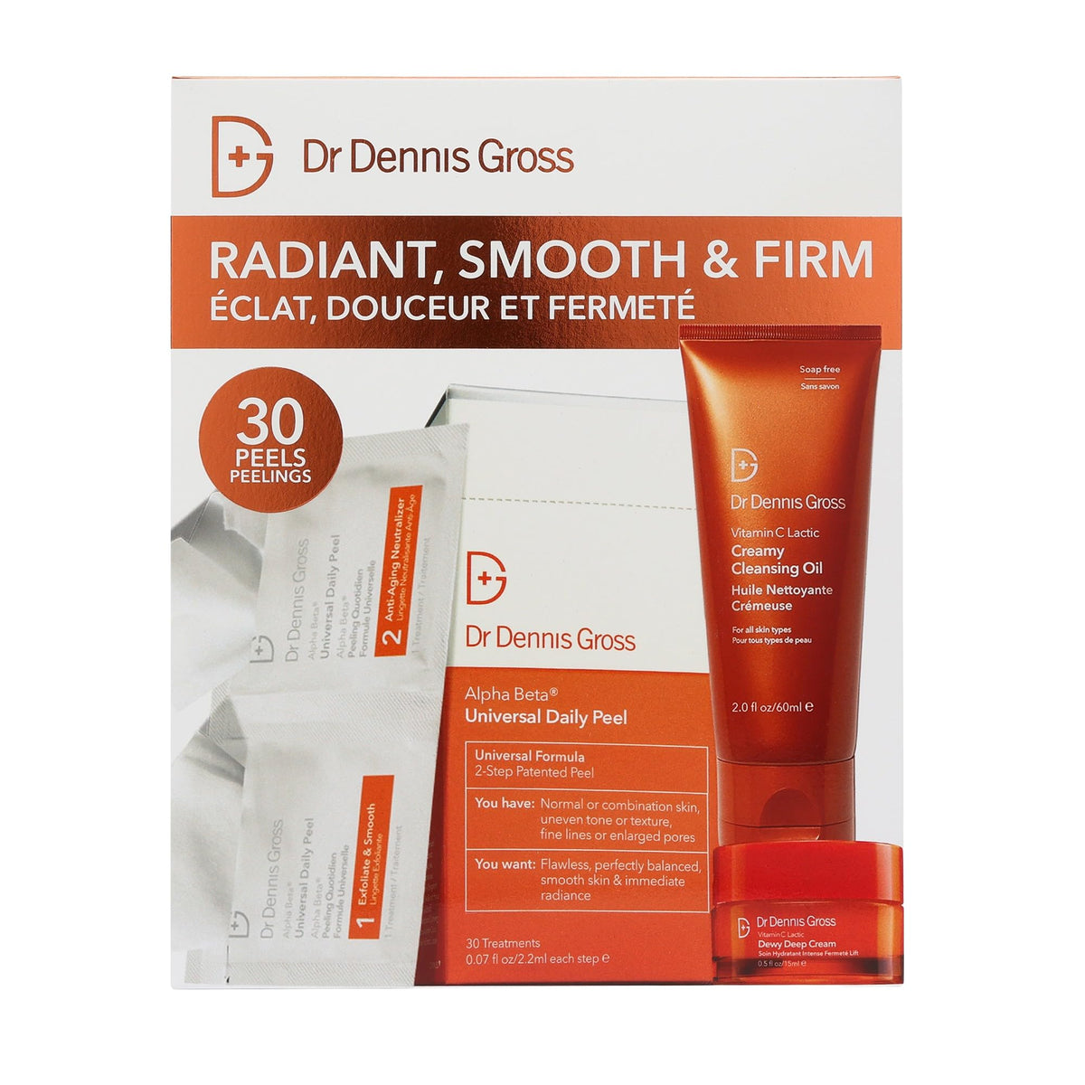 Dr Dennis Gross Radiant, Smooth & Firm Skincare Kit front view