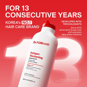 DR.FORHAIR Folligen Thickening Shampoo 2.4 oz back view
