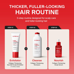 DR.FORHAIR Folligen Thickening Shampoo with other hair care products