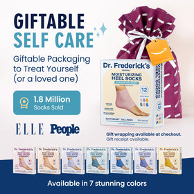 Dr. Frederick's Fuzzy Heel Socks in a cozy setting