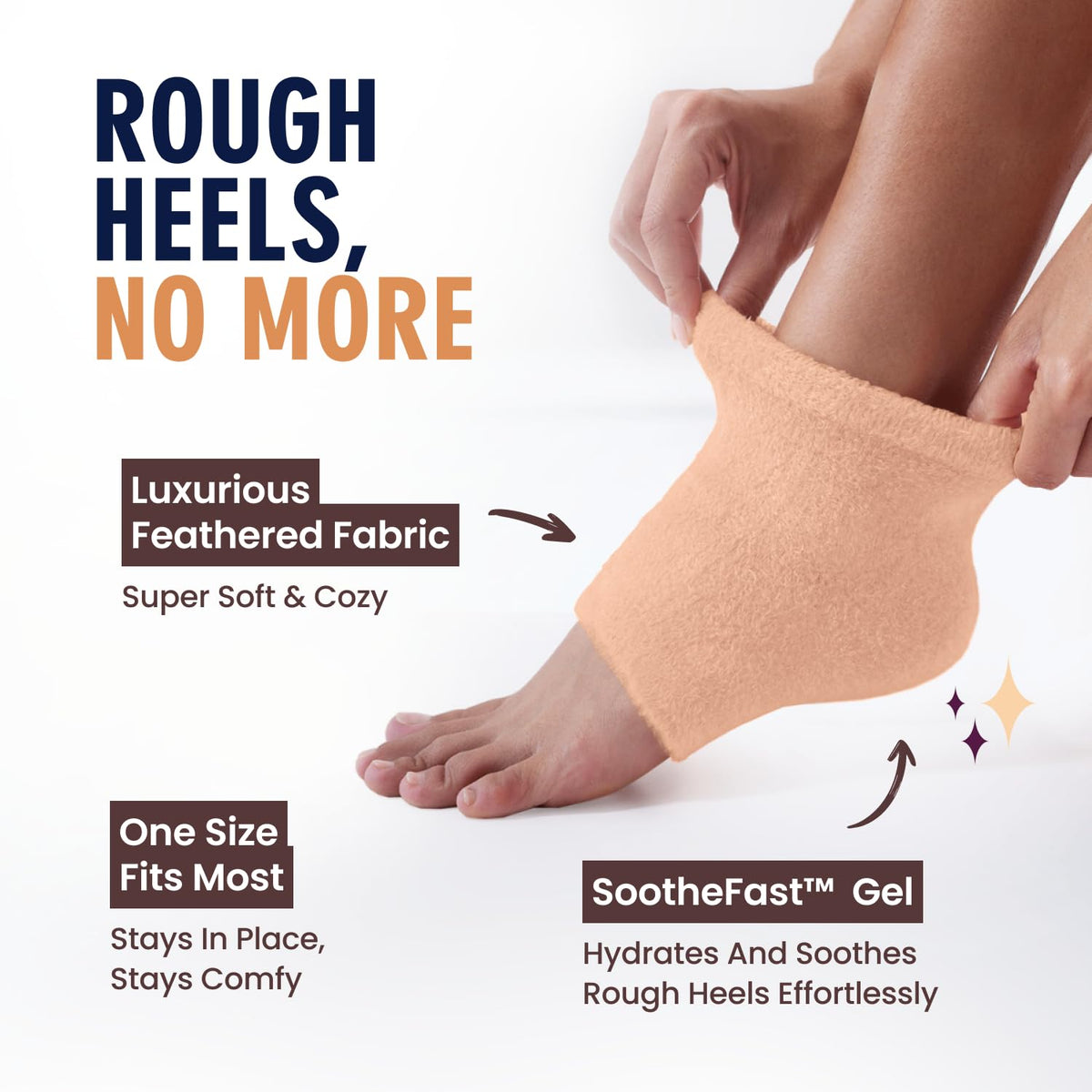 Dr. Frederick's Fuzzy Heel Socks on a cozy bed setting
