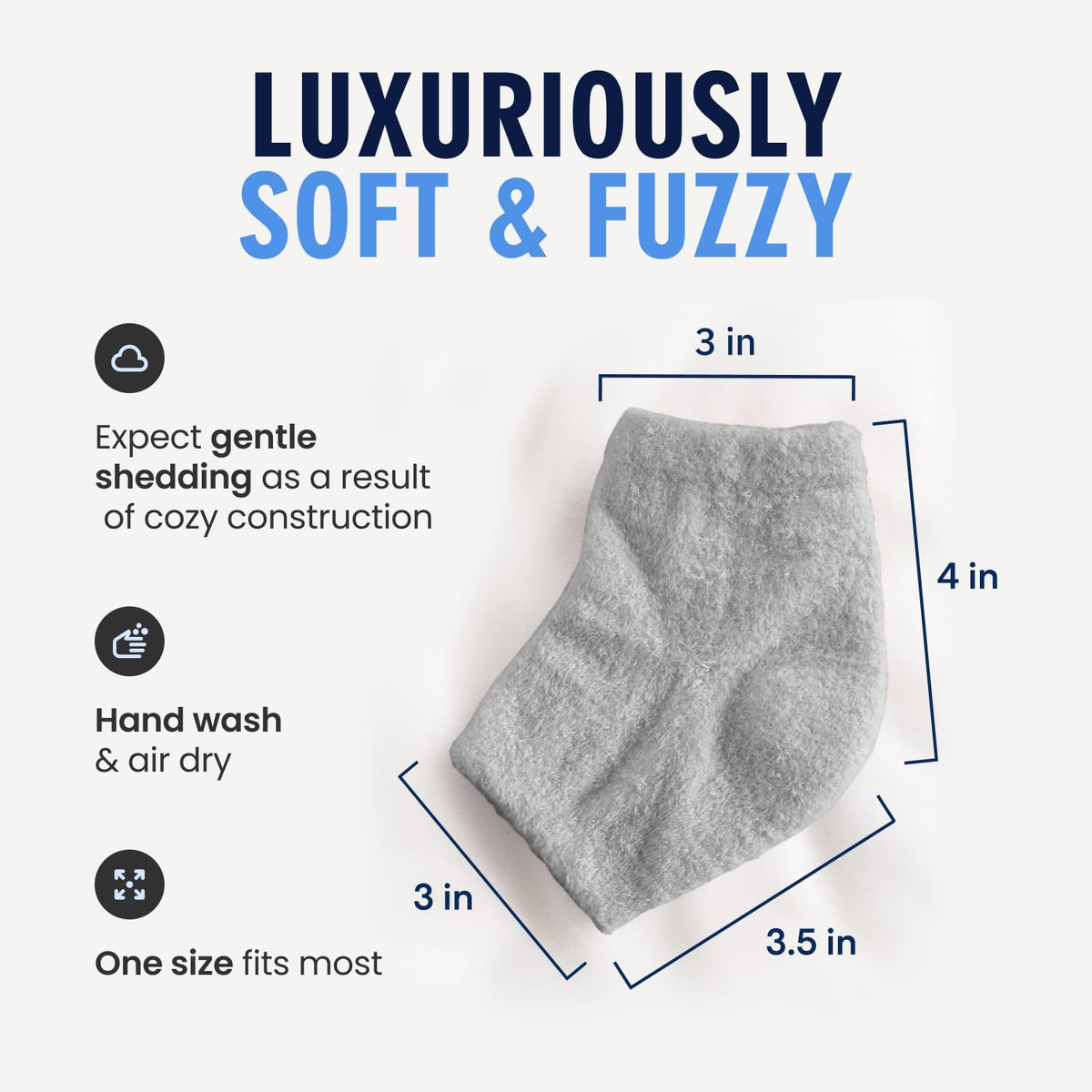 Dr. Frederick's Fuzzy Heel Socks showcasing toeless design