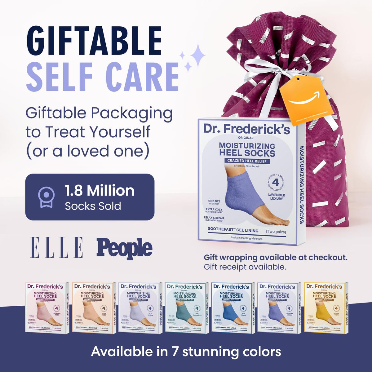 Dr. Frederick's Fuzzy Heel Socks showing cozy texture
